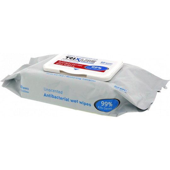 Antibacterial wipes TRIXLINE 60pcs TR M391